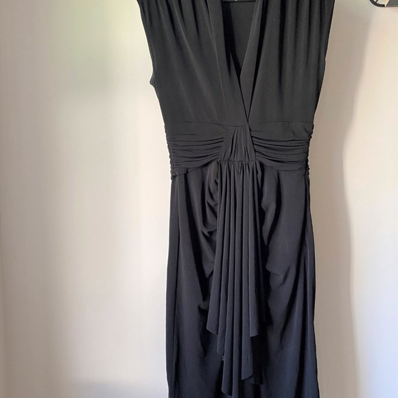 Max & Cleo Super Sexy Beautiful Little Black Dress Faux Wrap Body con Size S - Picture 7 of 10